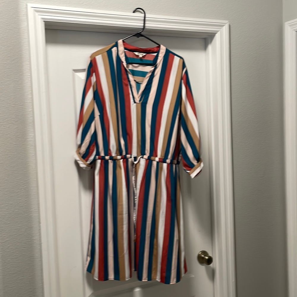 Blush brand, 2X, striped warm colors